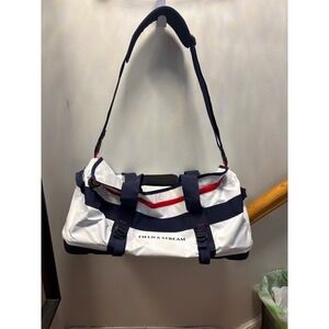 Field & Stream White Navy Red Duffel Bag Travel Weekender Gym Sports